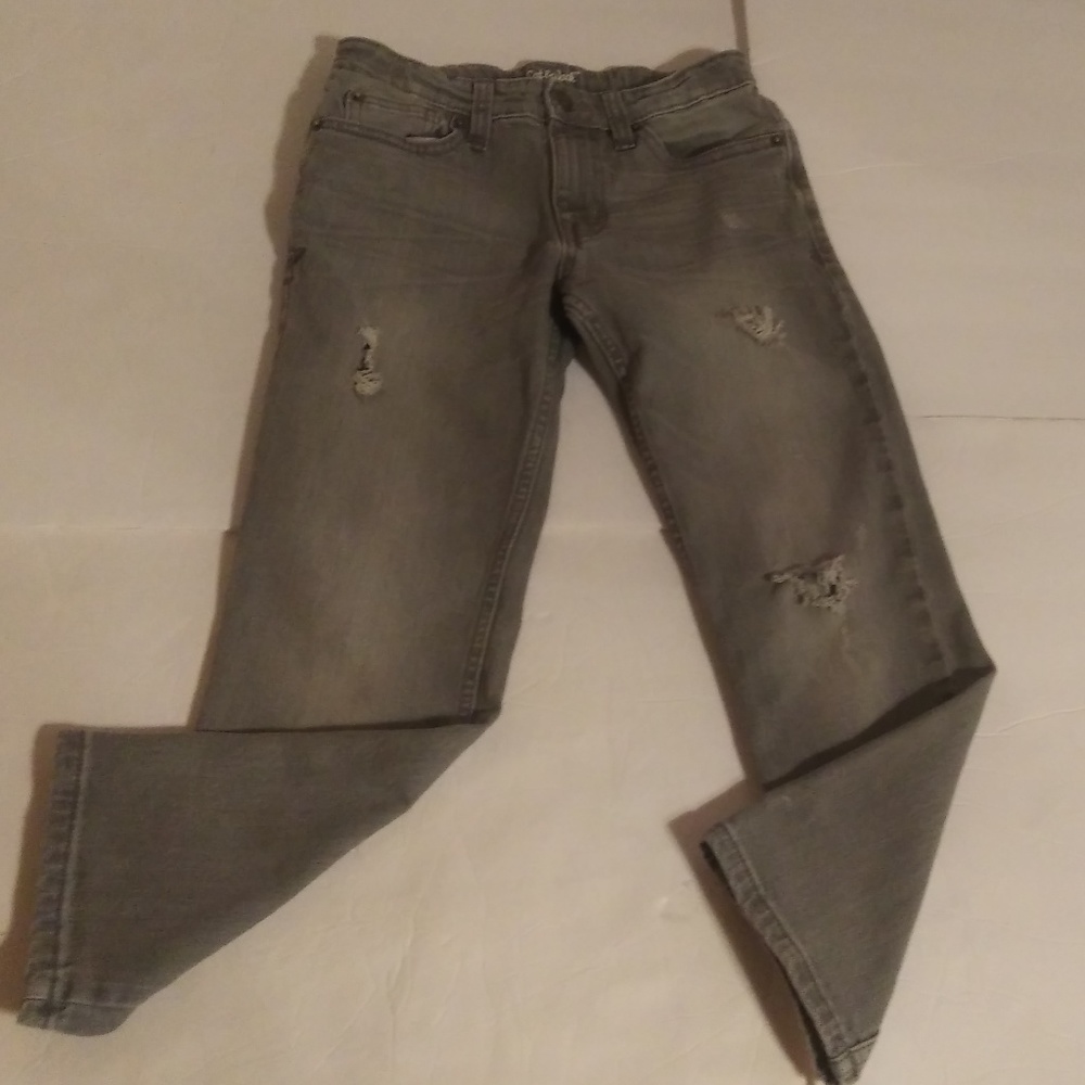 Cat & Jack boy's distressed gray jeans sz 8 - Picture 5 of 8